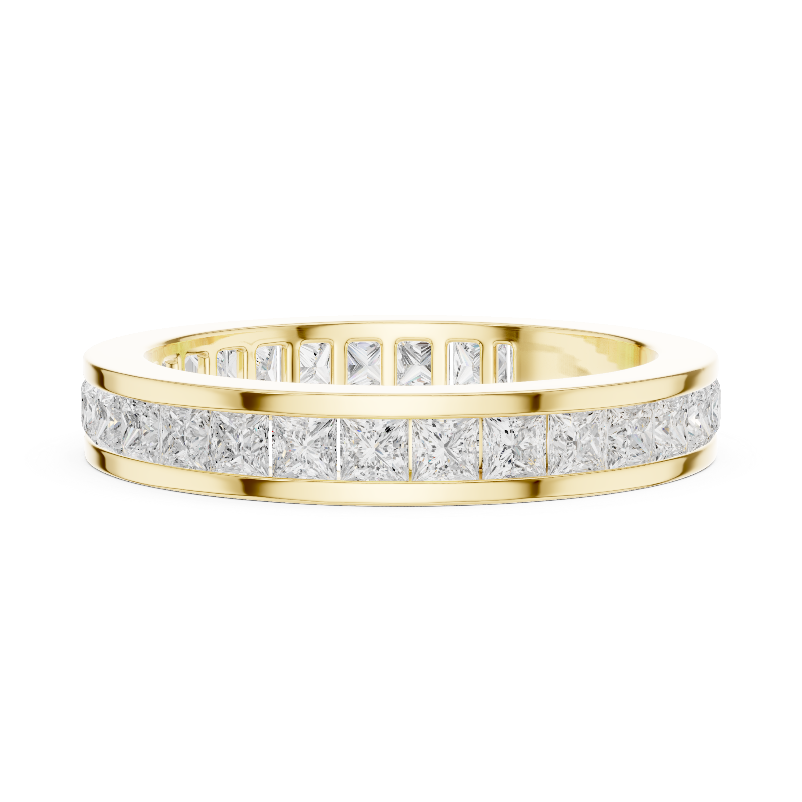  Gold Radiant Promise Eternity Band Ring Side View