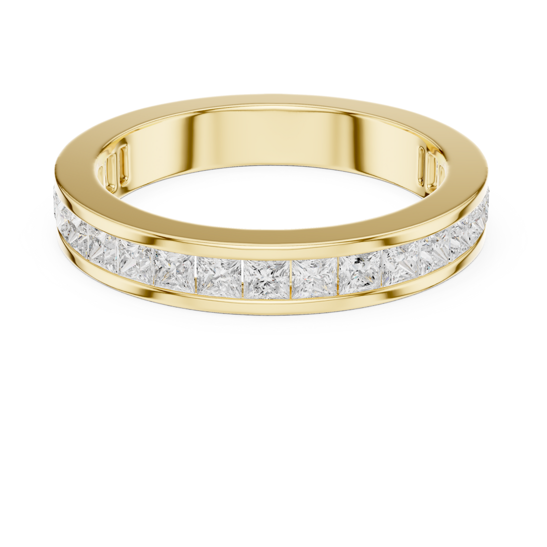 Gold Radiant Promise Eternity Band Ring Right View