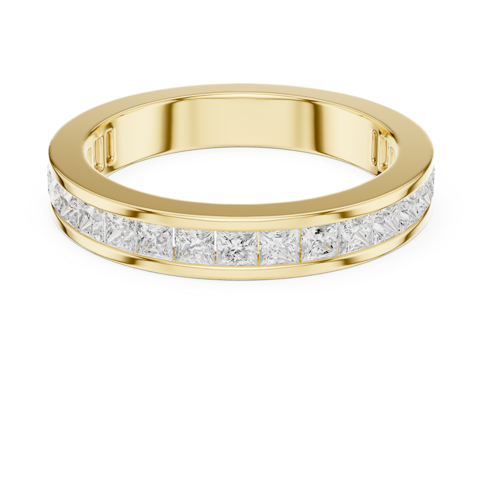  Gold Radiant Promise Eternity Band Ring Front View