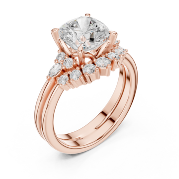  Rose Gold Lustrous Aura Harmony Statement Band Right View