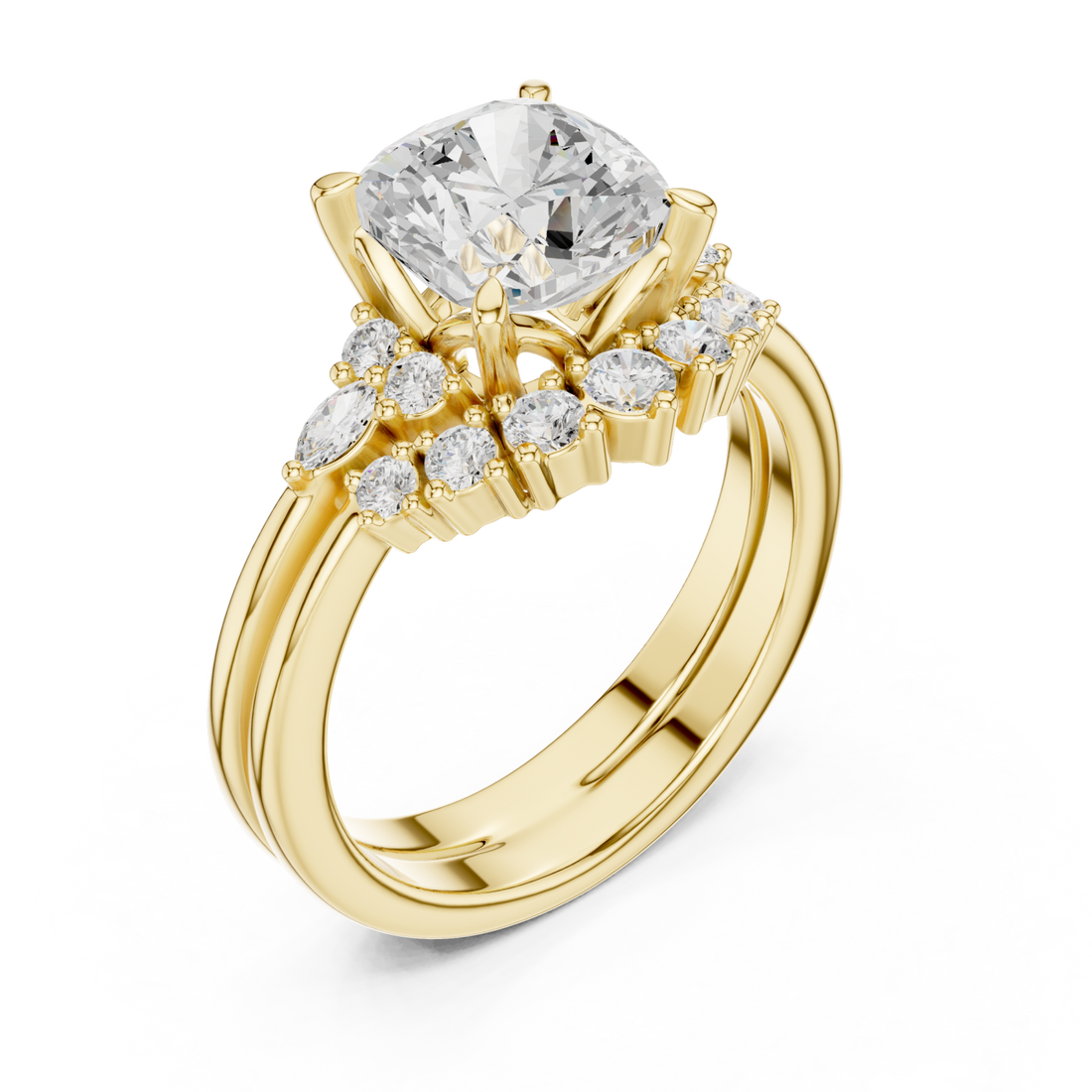 Gold Lustrous Aura Harmony Statement Band Right View
