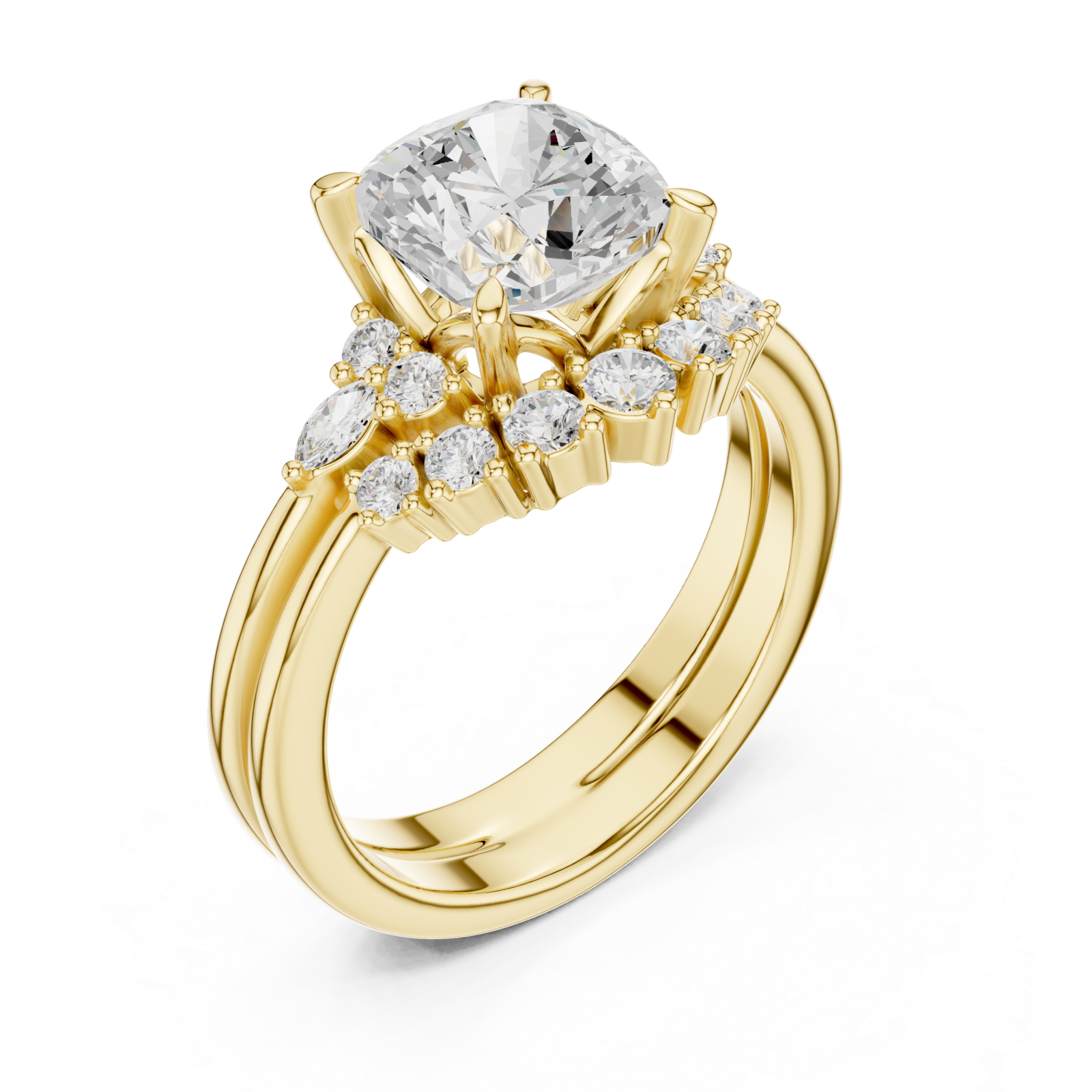 Gold Lustrous Aura Harmony Statement Band Right View