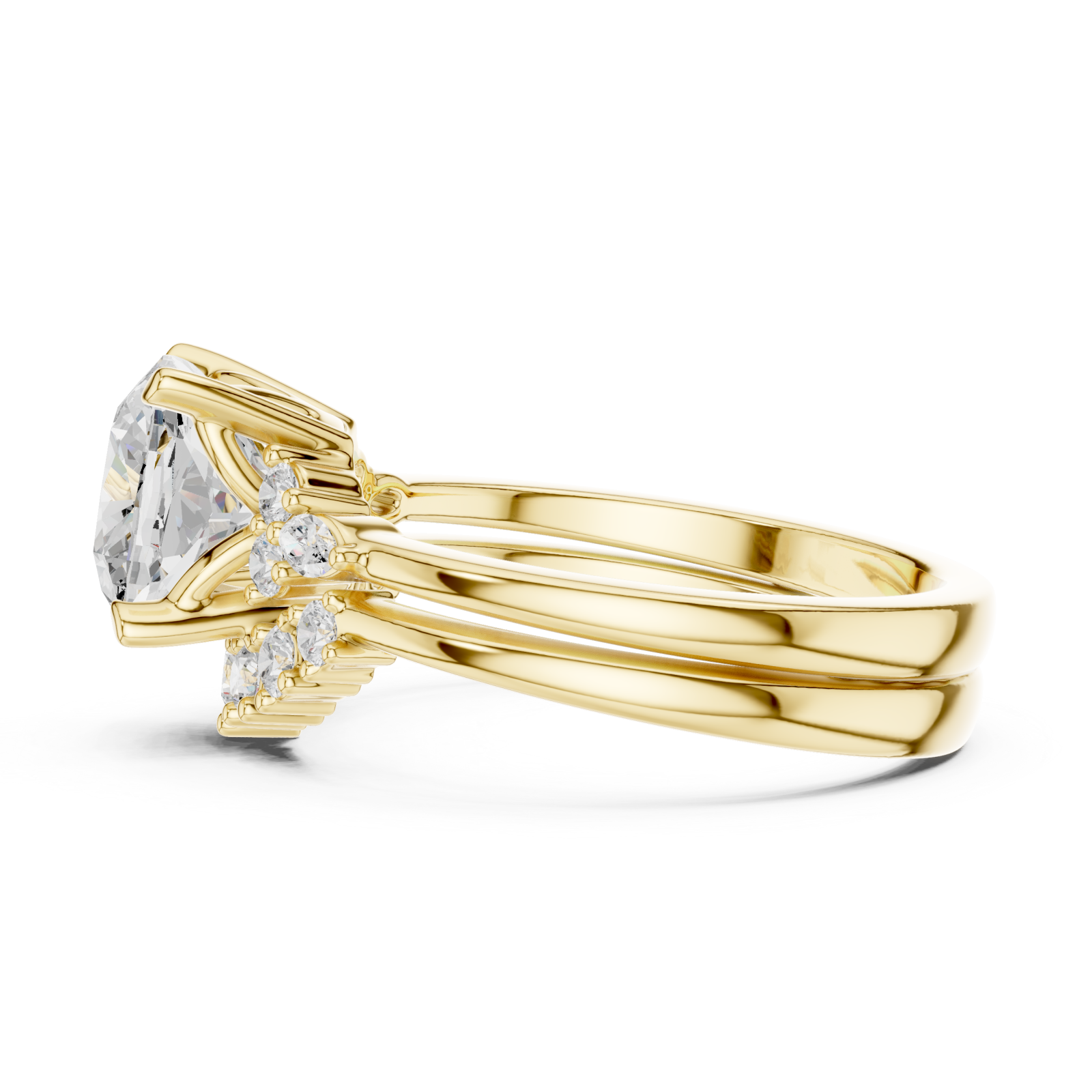  Gold Lustrous Aura Harmony Statement Band Side View