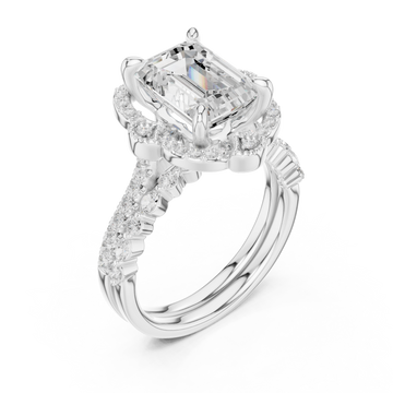  White Gold Majestic Cascade Crown Ring Right View