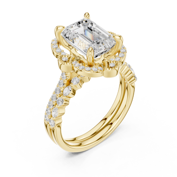 Gold Majestic Cascade Crown Ring Right View