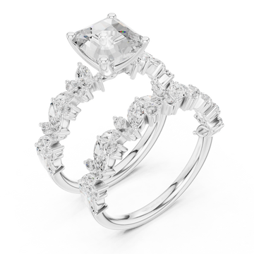  White Gold Whispering Garland Vine Eternity Band Ring Right View