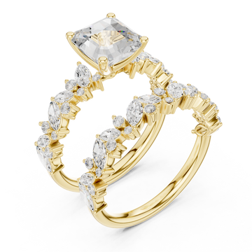 Gold Whispering Garland Vine Eternity Band Ring Right View