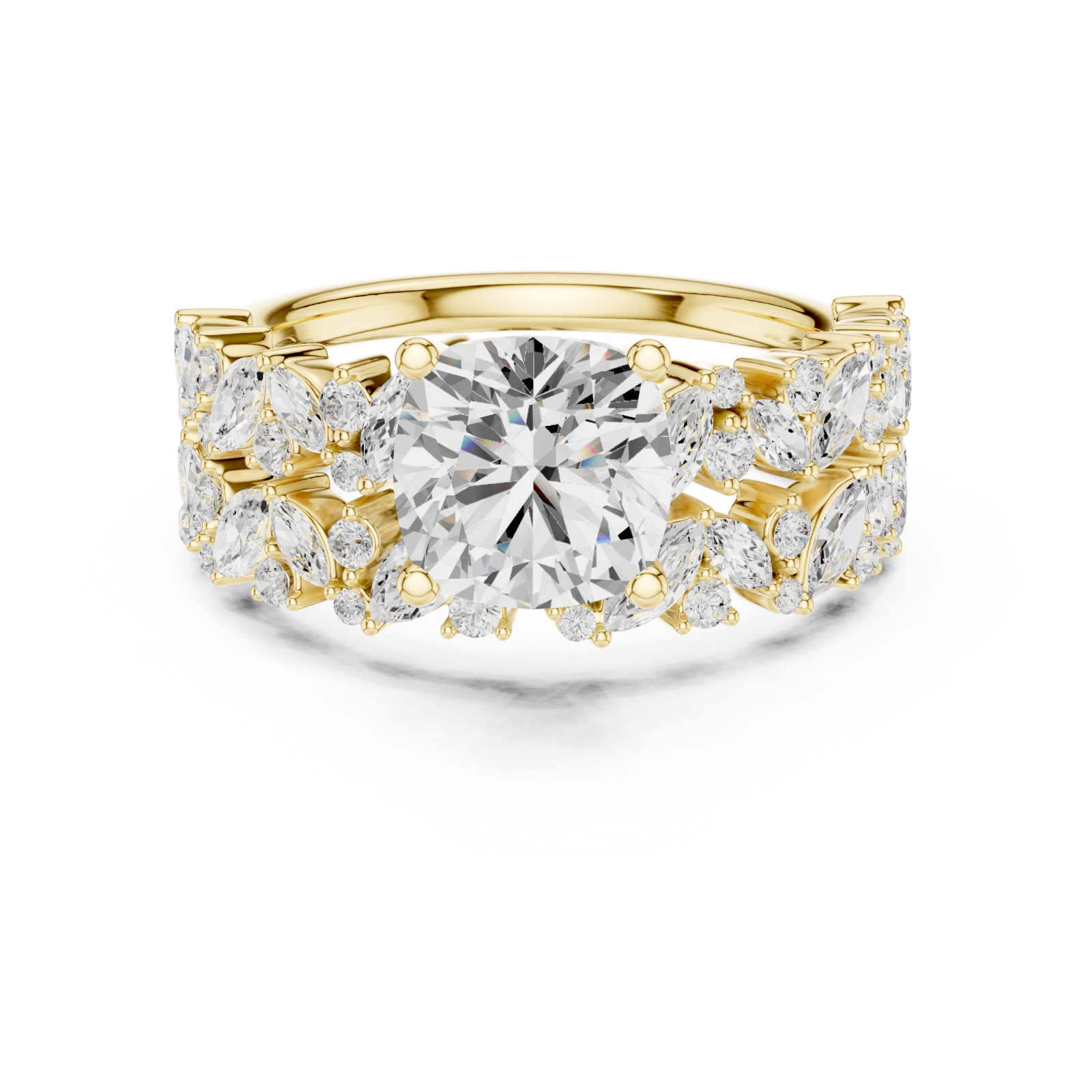  Gold Radiant Majesty Bridal Set Front View