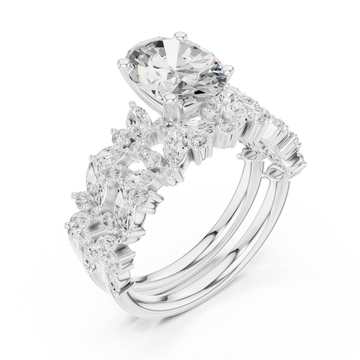  White Gold Regalia Blossom Statement Ring Right View