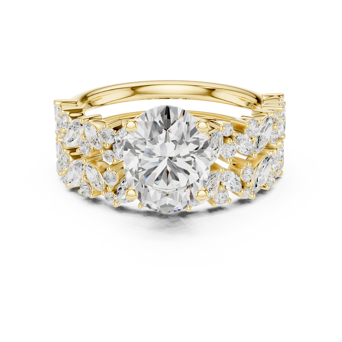 Gold Regalia Blossom Statement Ring Right View