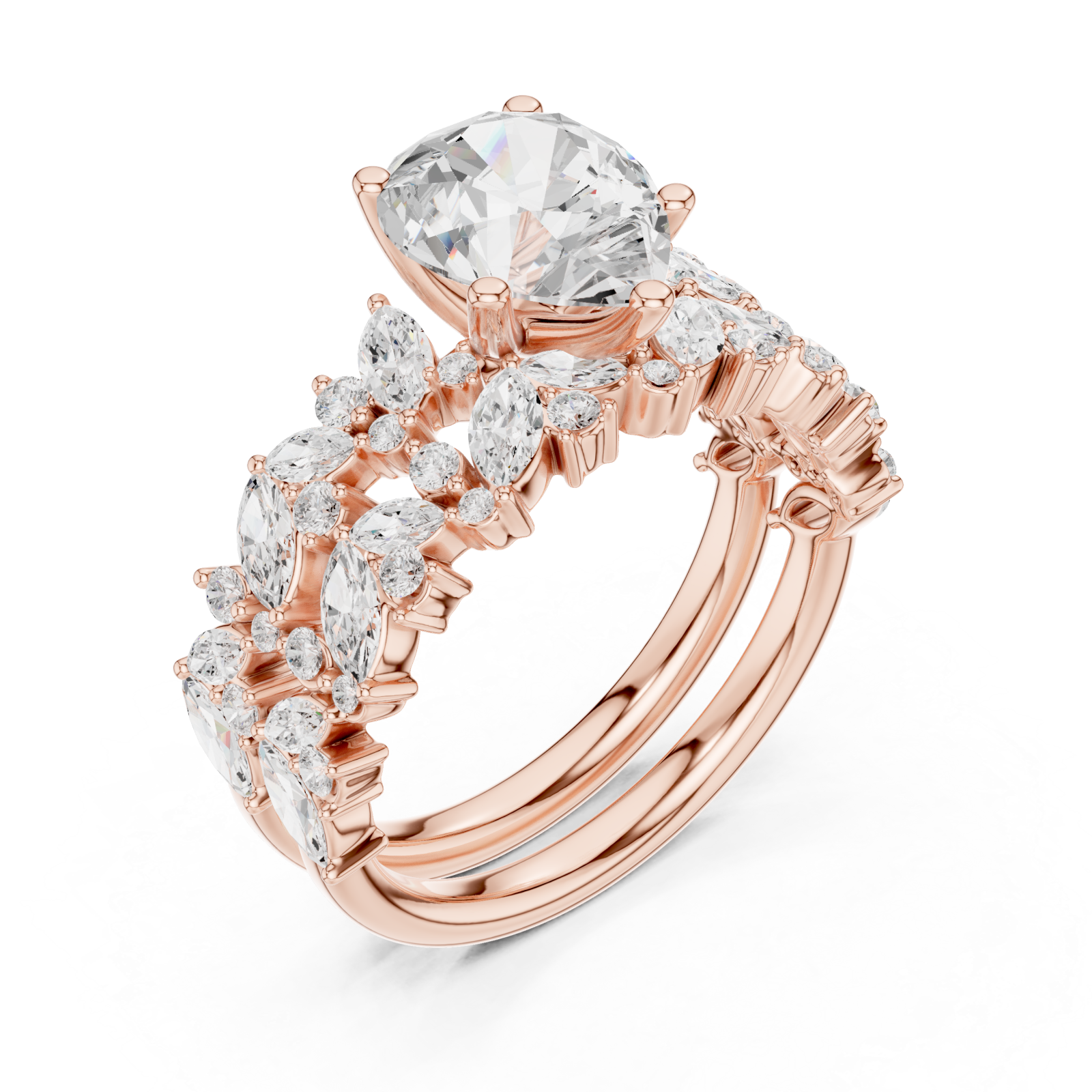  Rose Gold Vivid Symphony Promise Ring Right View