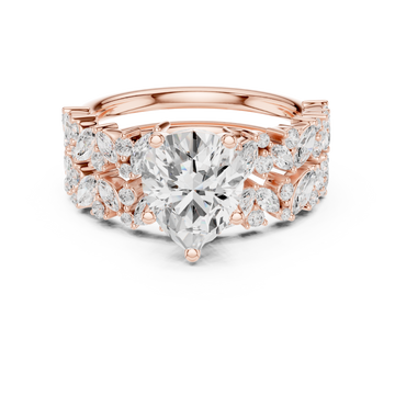  Rose Gold Vivid Symphony Promise Ring Front View