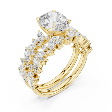 Gold Vivid Symphony Promise Ring Right View