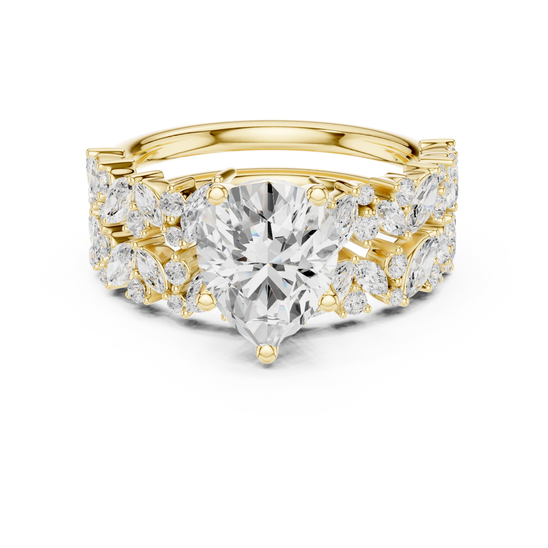 Gold Vivid Symphony Promise Ring Right View