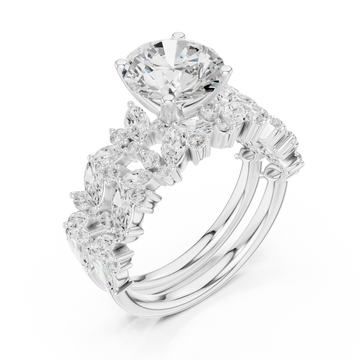  White Gold Radiant Ascend Wedding Ring Right View