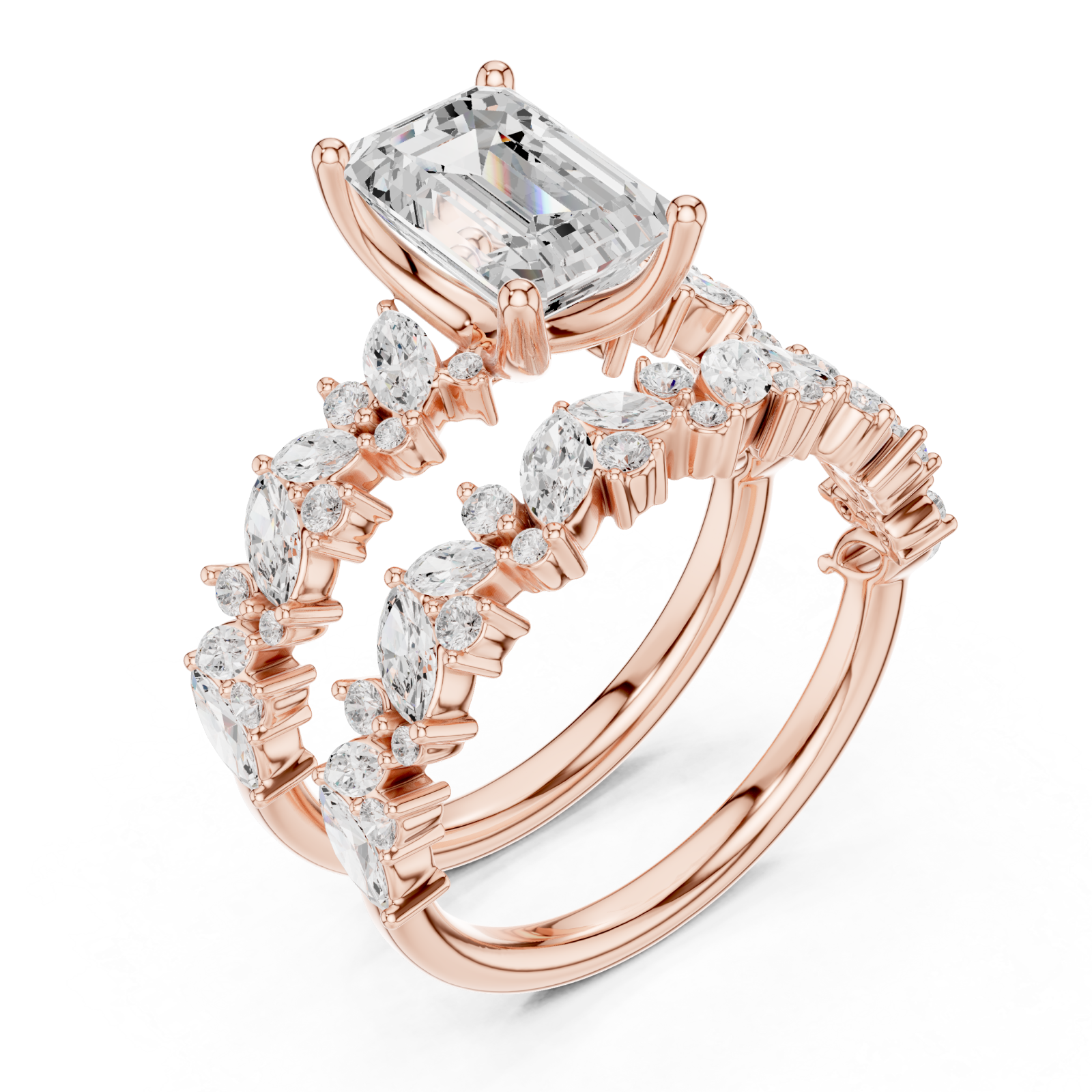  Rose Gold Twilight Blossom Regal Band Right View