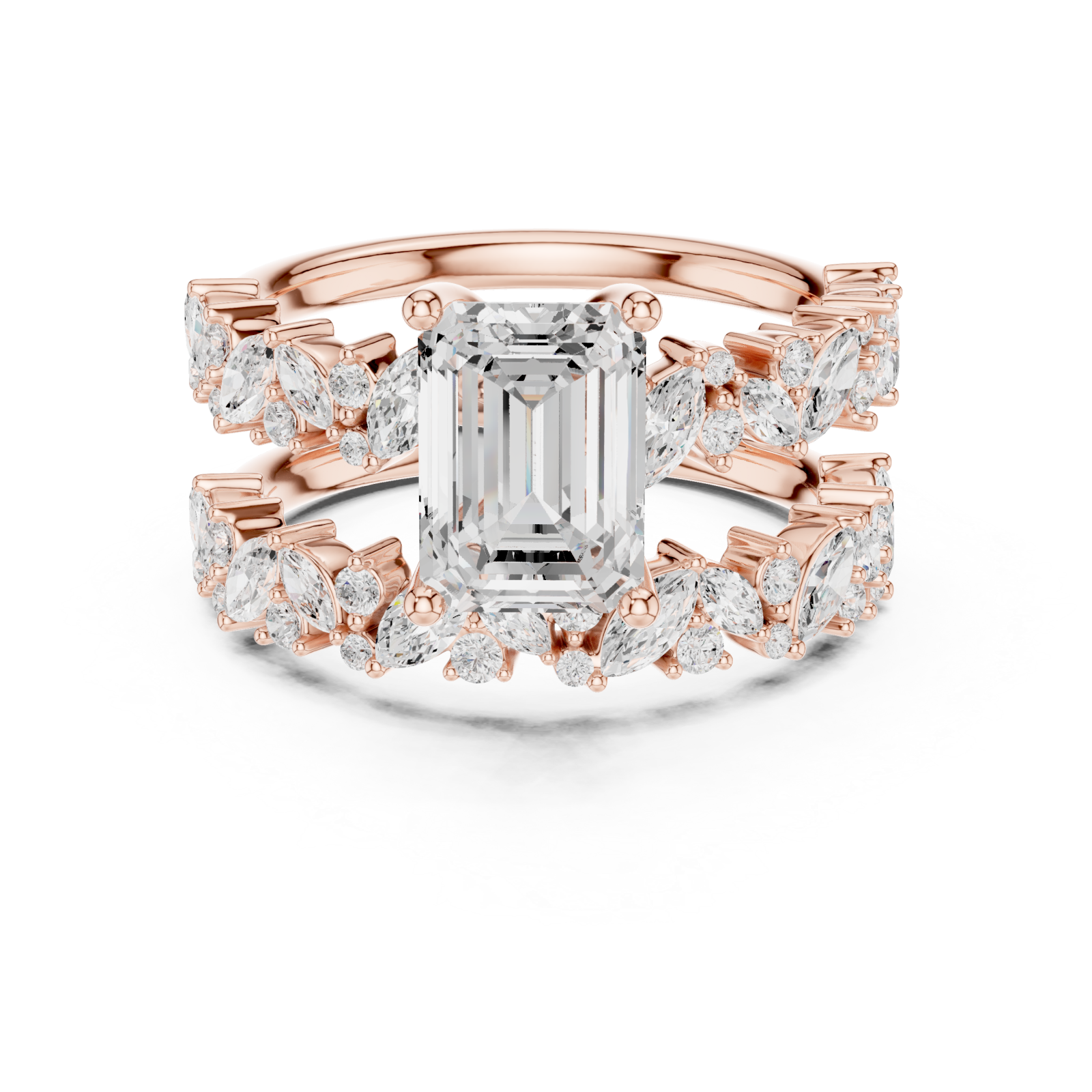  Rose Gold Twilight Blossom Regal Band Front View