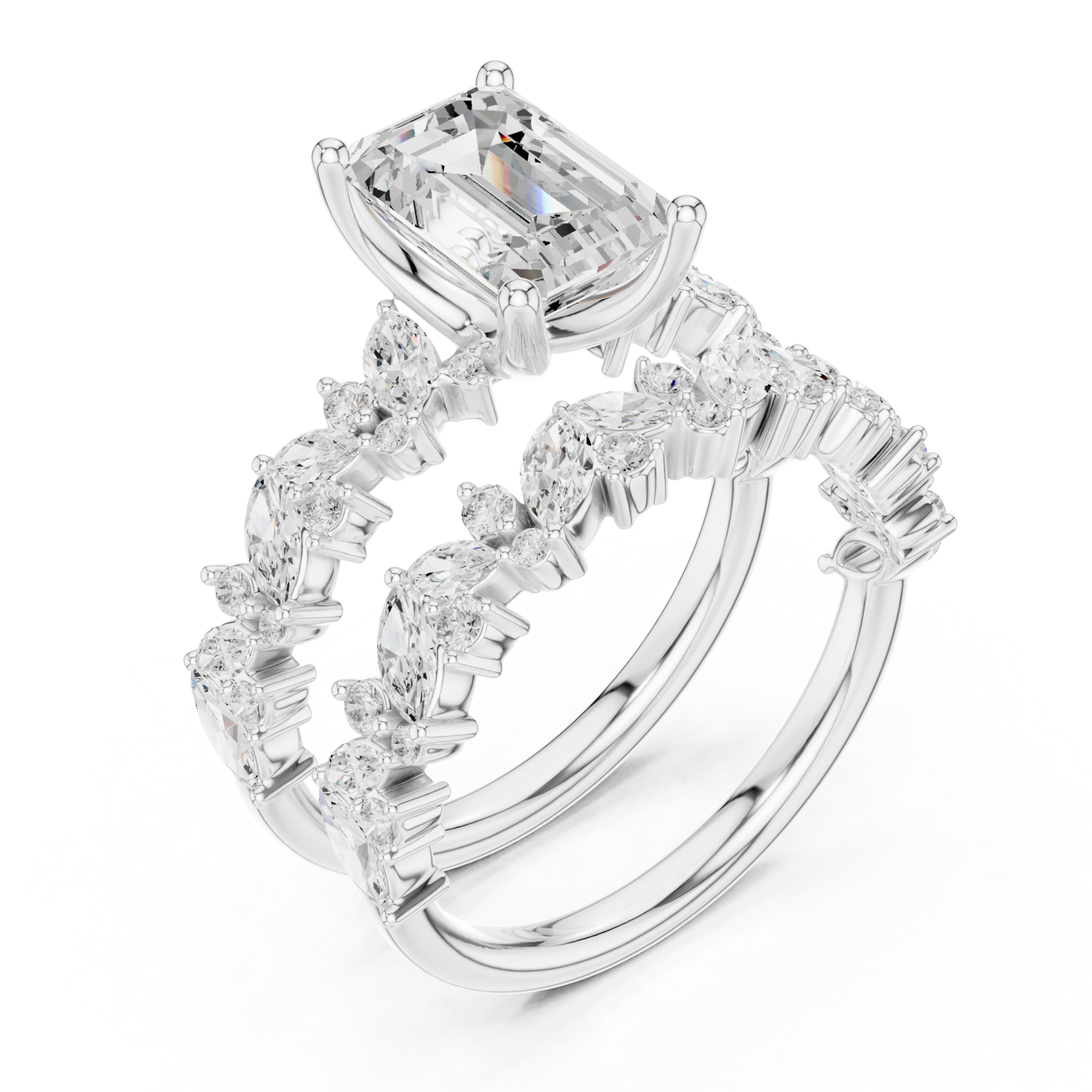  White Gold Twilight Blossom Regal Band Right View