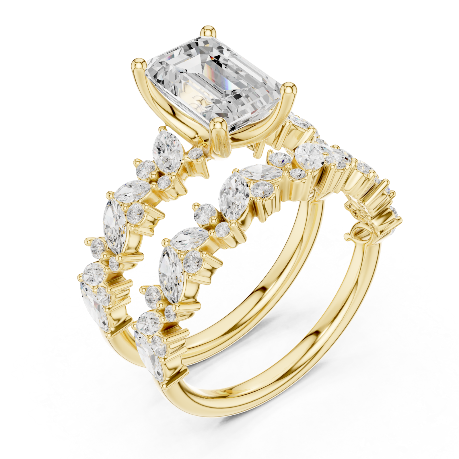 Gold Twilight Blossom Regal Band Right View