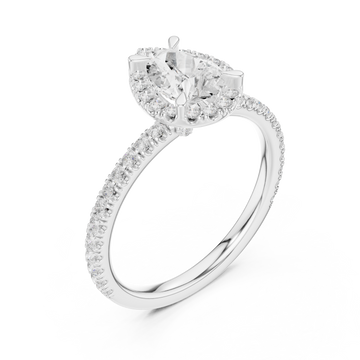  White Gold Gleaming Whisper Solitaire Ring Right View