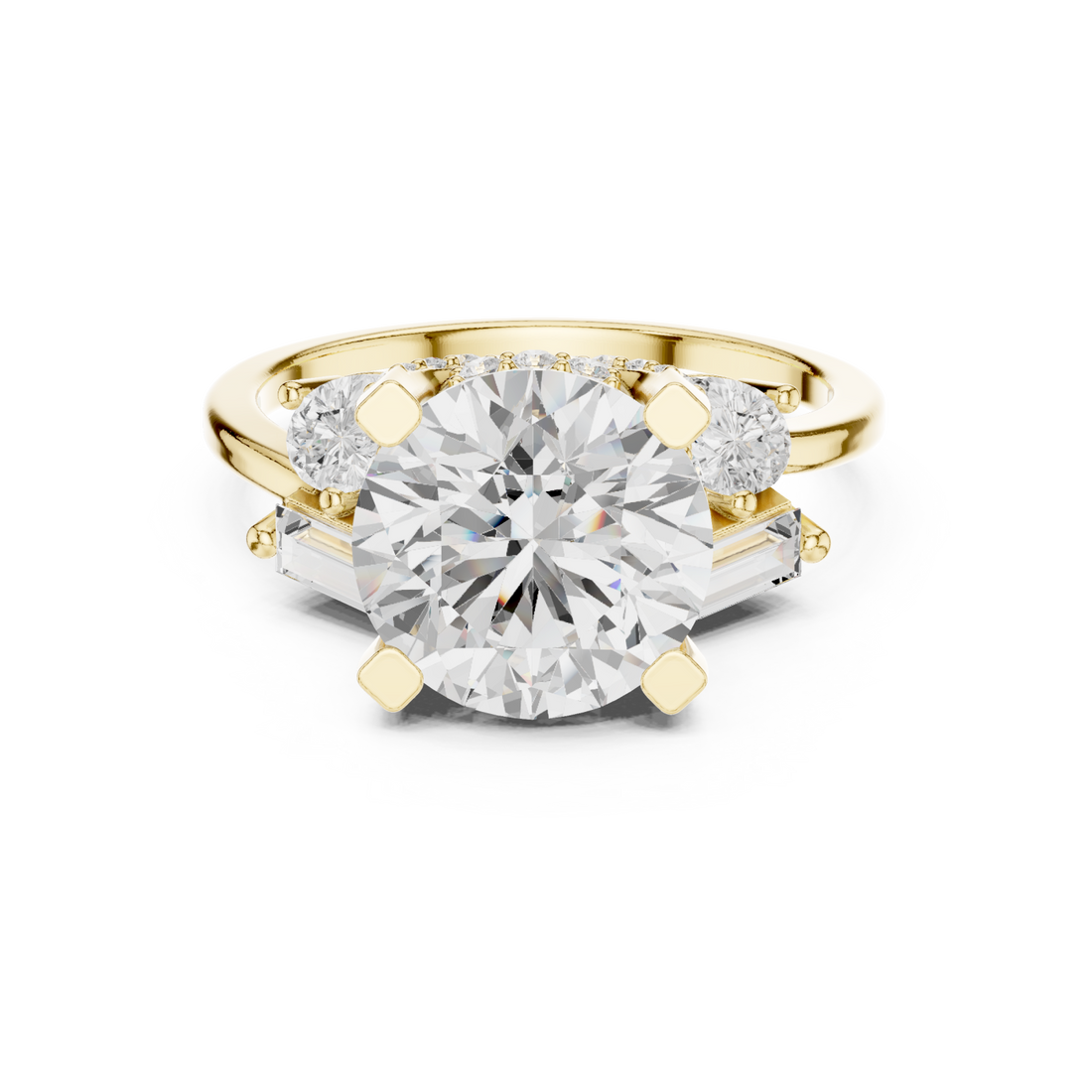 Gold Radiant Blossom Couture Band Ring Right View