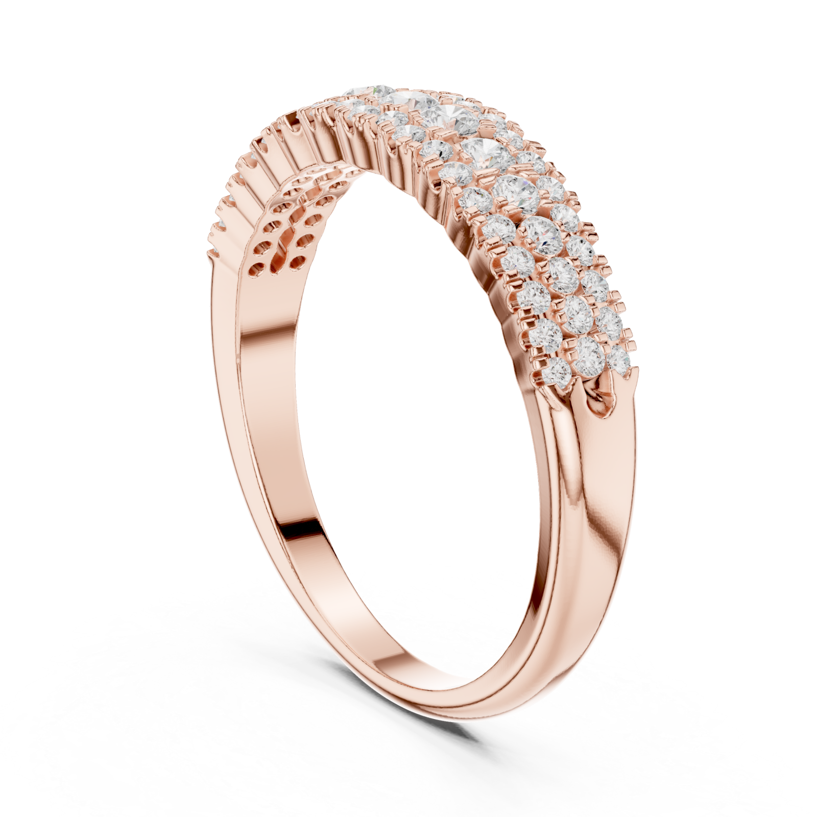  Rose Gold Twilight Mirage Accent Ring Left View