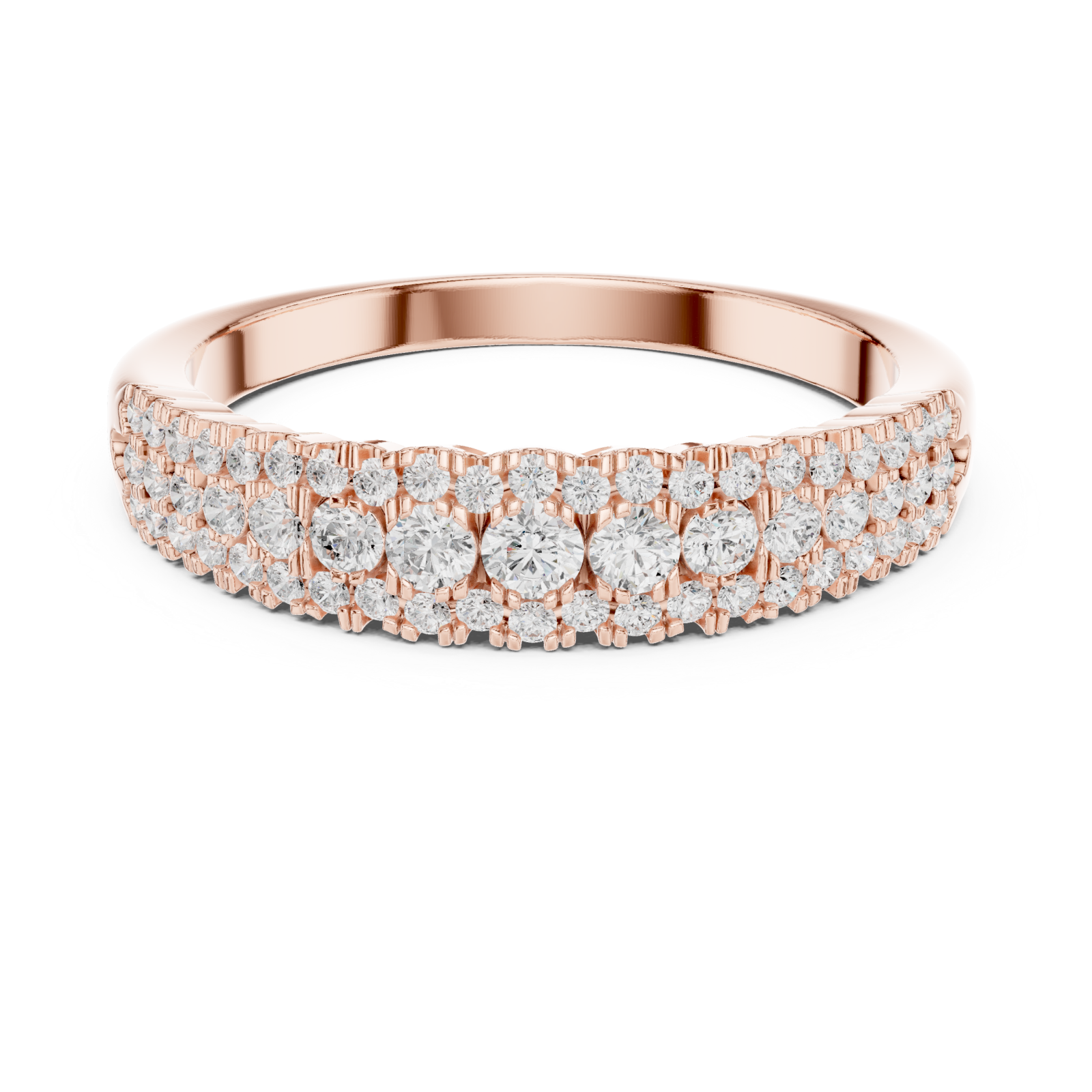  Rose Gold Twilight Mirage Accent Ring Front View