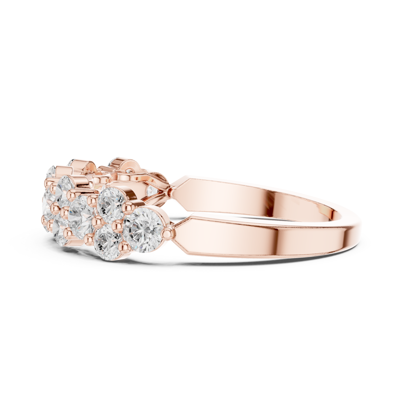  Rose Gold Enchant Radiance Petite Stackable Ring Side View