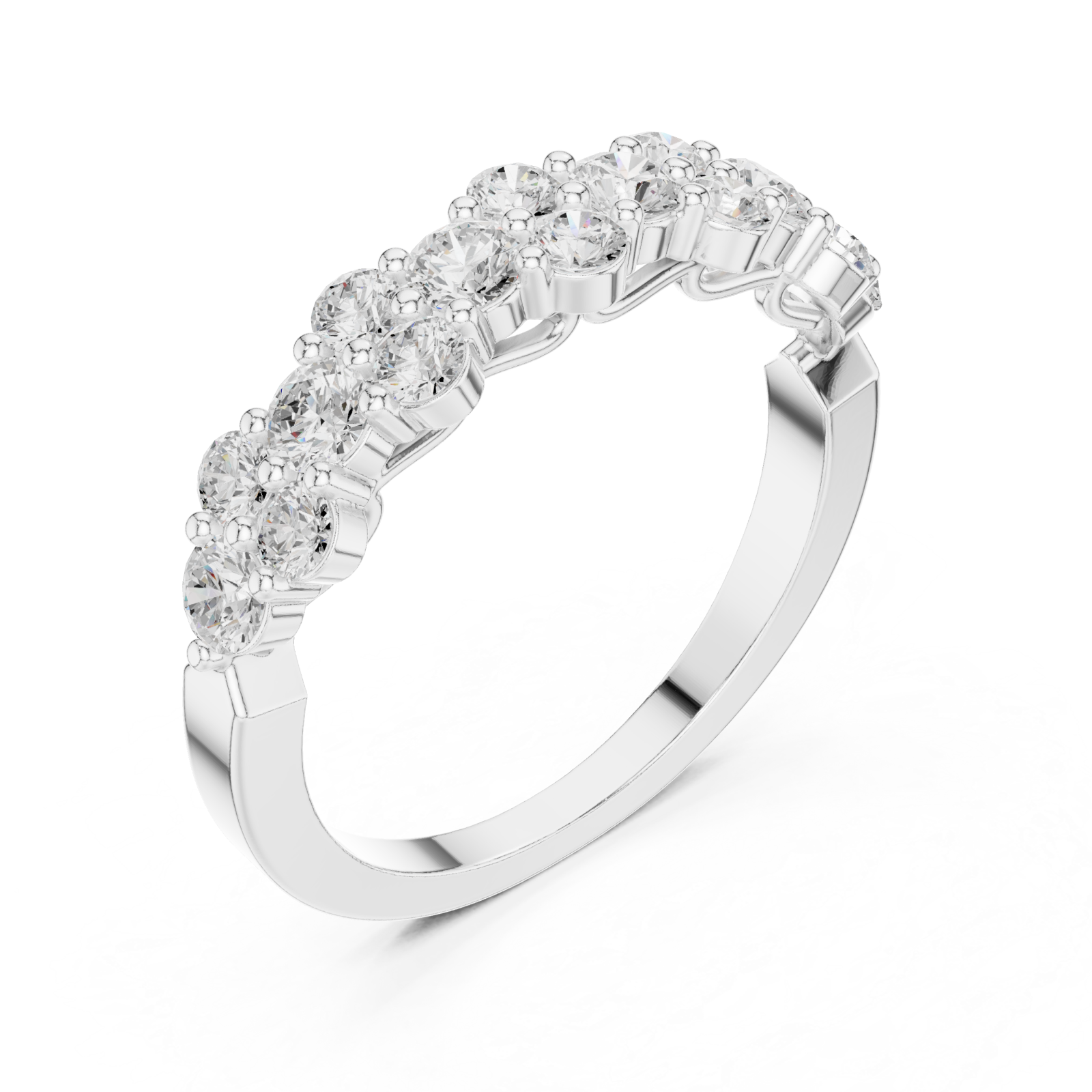  White Gold Enchant Radiance Petite Stackable Ring Right View