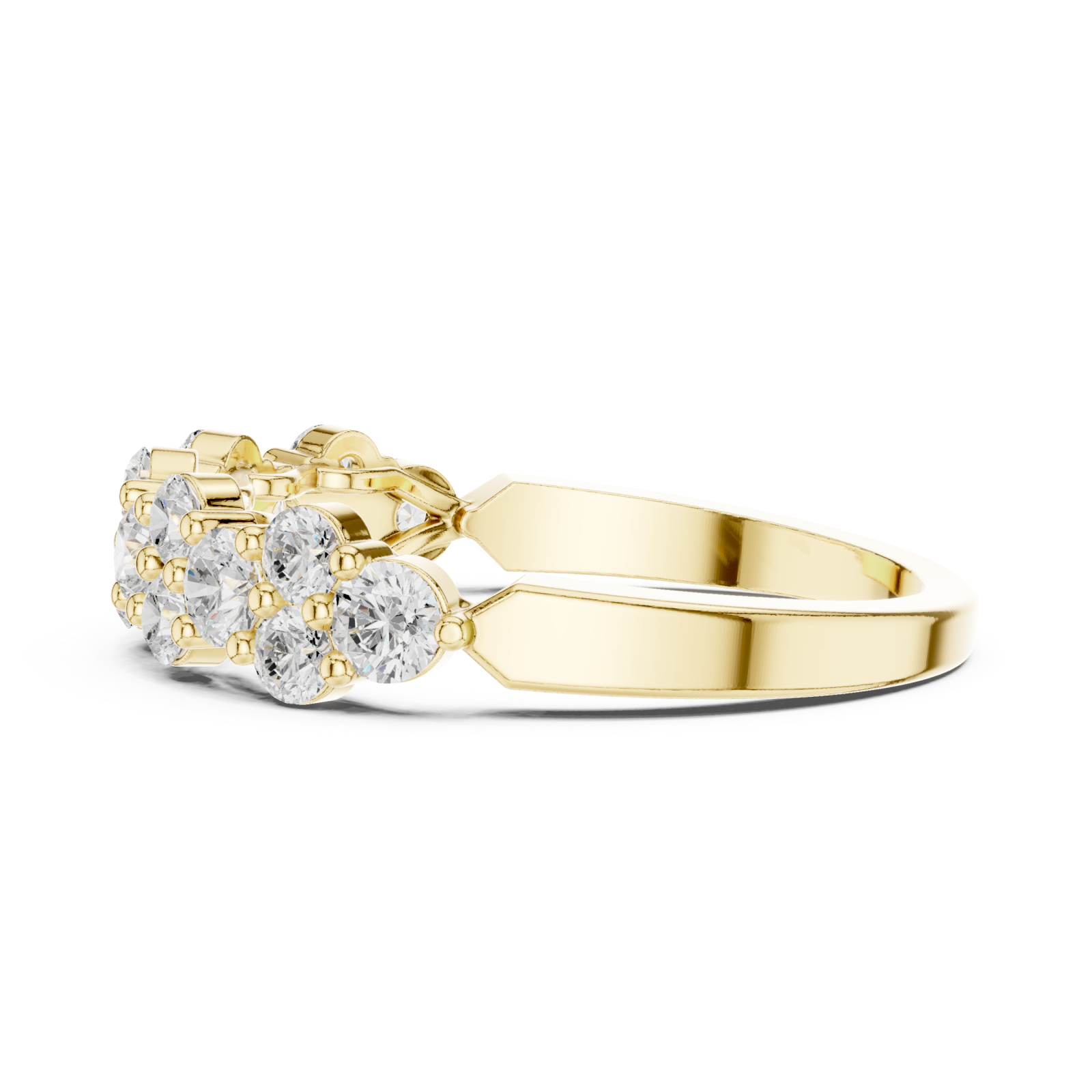  Gold Enchant Radiance Petite Stackable Ring Side View