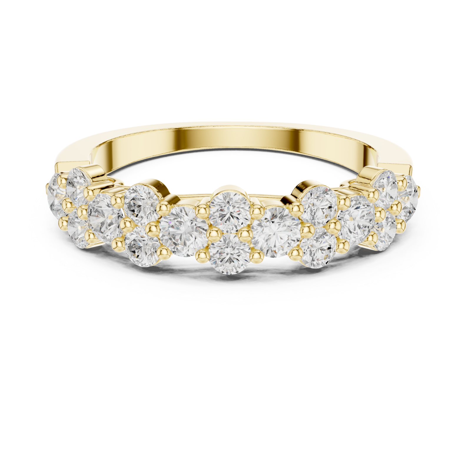  Gold Enchant Radiance Petite Stackable Ring Front View