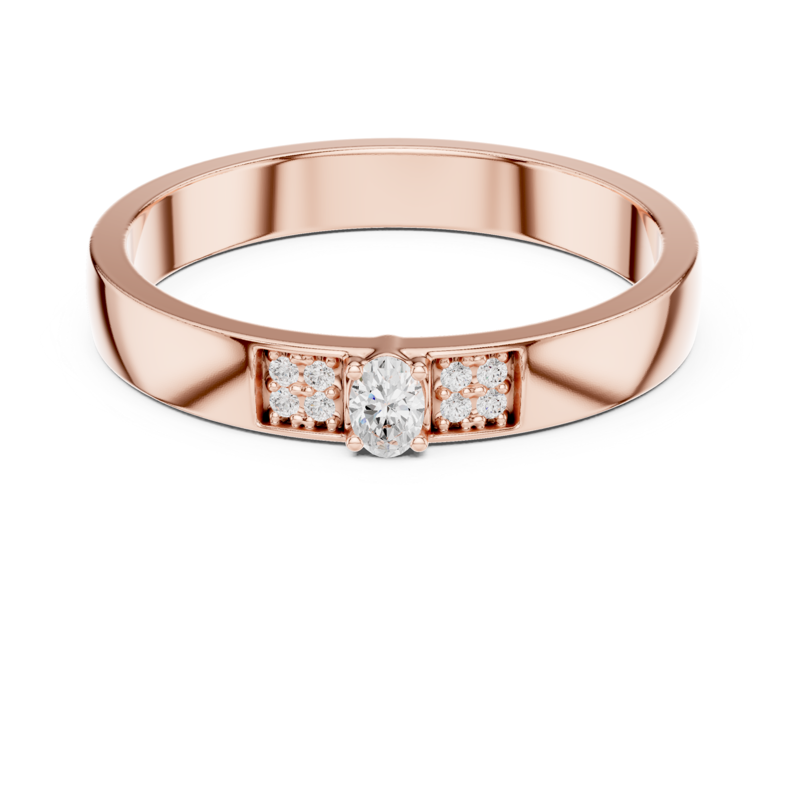  Rose Gold Serenity Whisper Band Front View