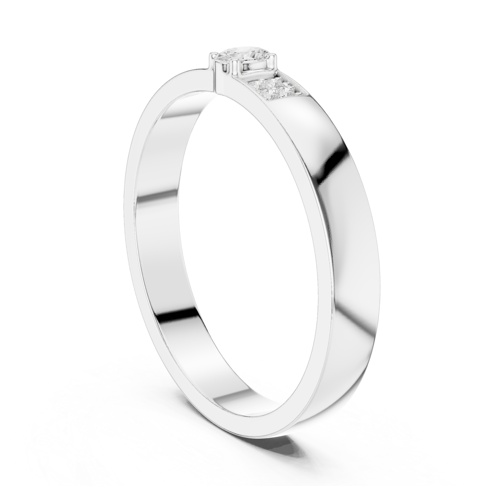  White Gold Serenity Whisper Band Left View
