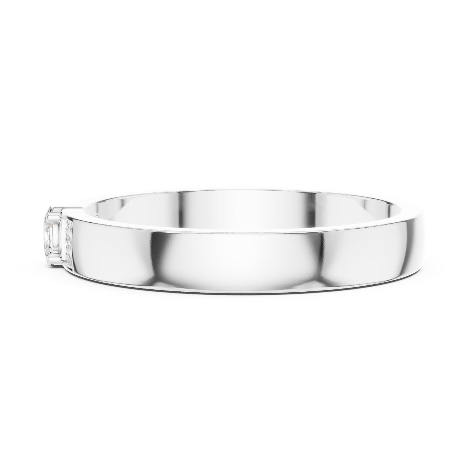  White Gold Serenity Whisper Band Side View