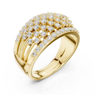 Gold Grand Pavilion Curved Crown Ring Right View