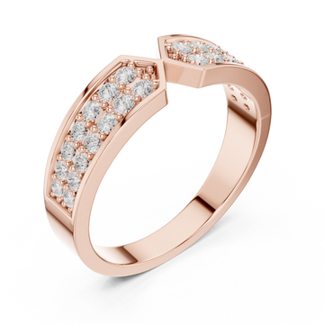  Rose Gold Infinite Cascade Luxe Band Ring Right View
