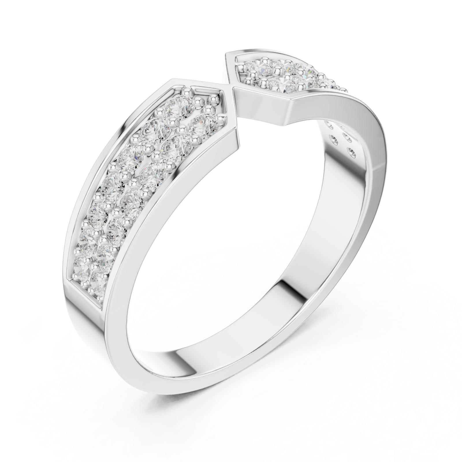  White Gold Infinite Cascade Luxe Band Ring Right View