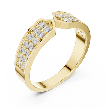 Gold Infinite Cascade Luxe Band Ring Right View