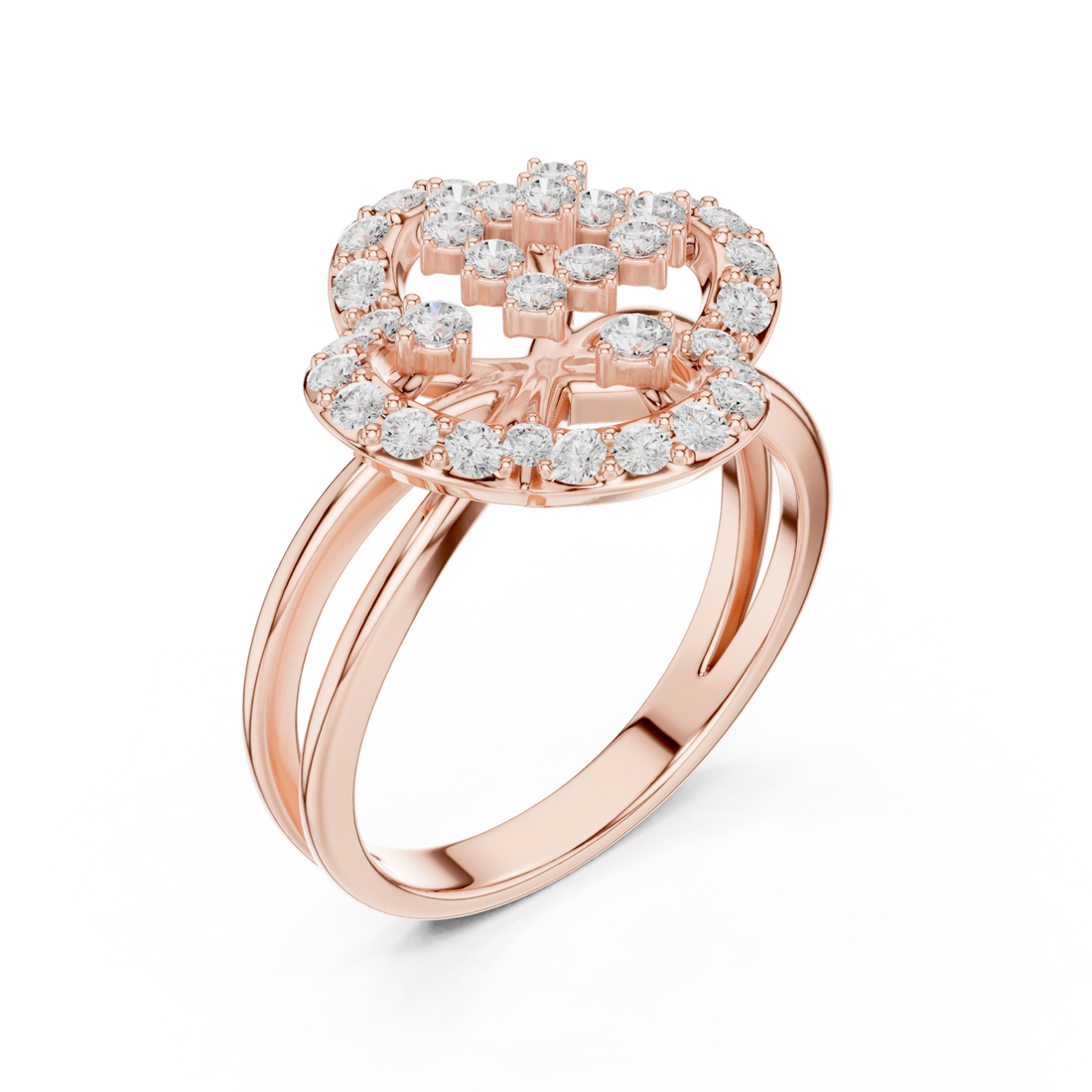  Rose Gold Serenade Echo Blossom Cocktail Ring Right View