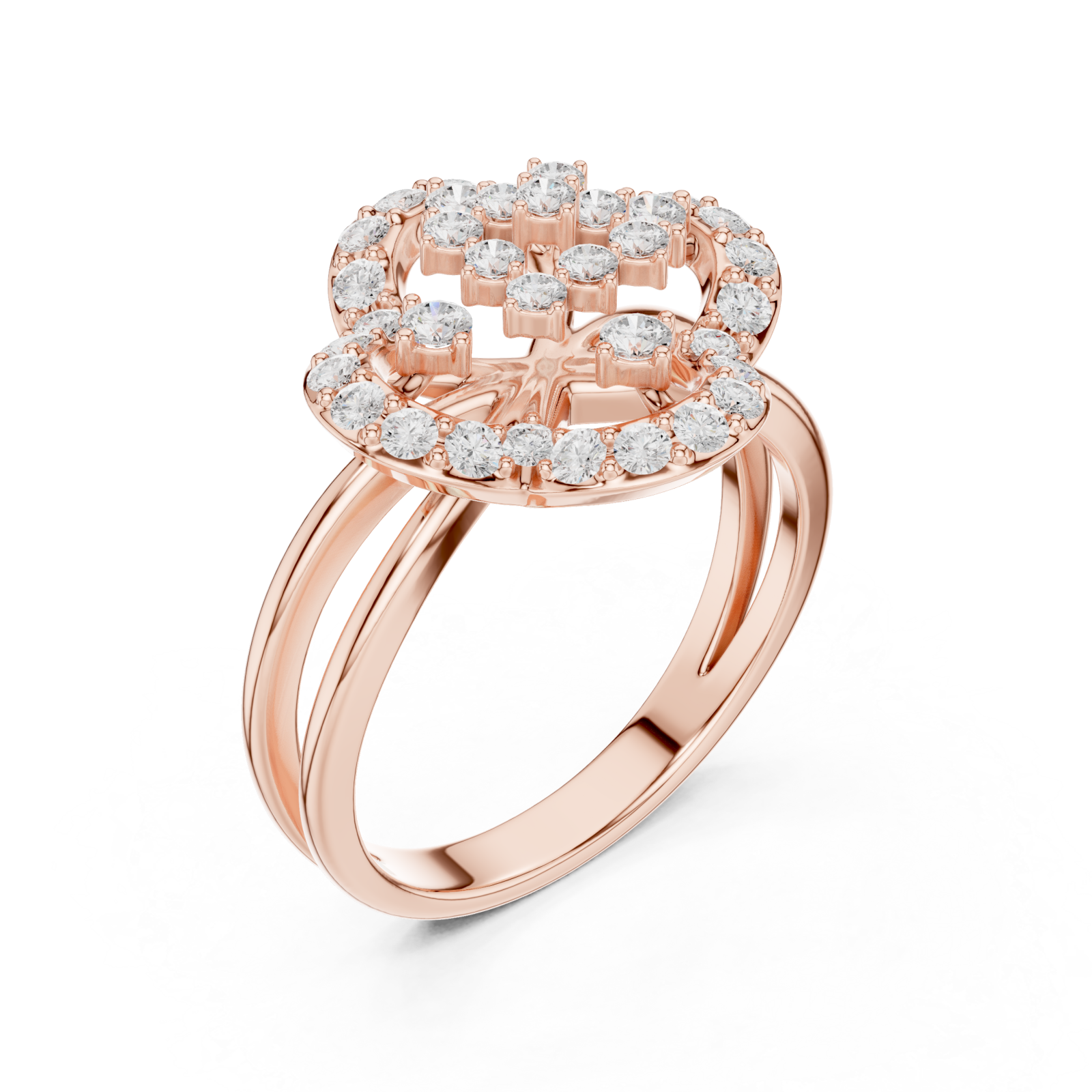  Rose Gold Serenade Echo Blossom Cocktail Ring Right View