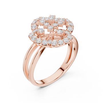  Rose Gold Serenade Echo Blossom Cocktail Ring Right View