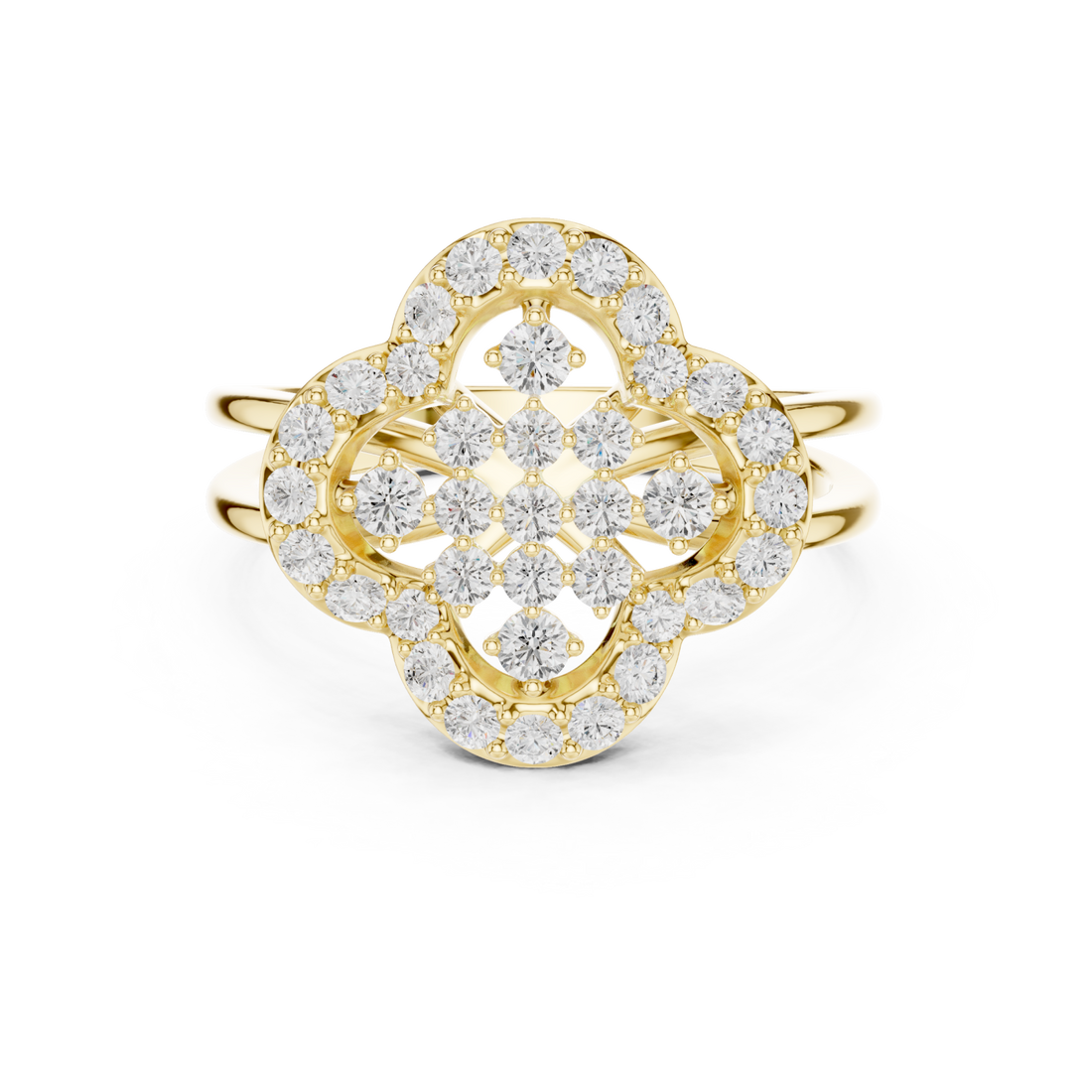 Gold Serenade Echo Blossom Cocktail Ring Right View