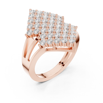  Rose Gold Luminous Tiered Panache Ring Right View