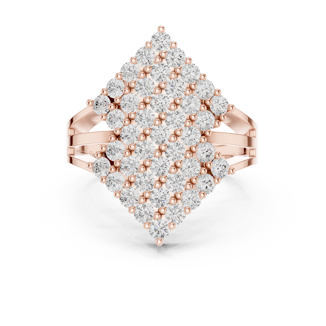  Rose Gold Luminous Tiered Panache Ring Right View