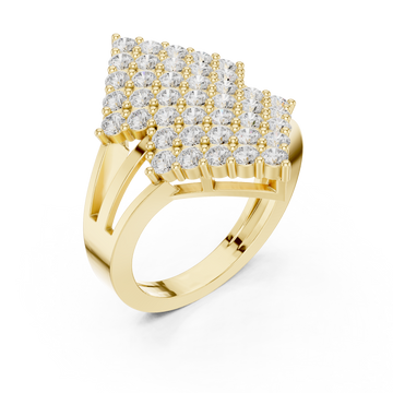 Gold Luminous Tiered Panache Ring Right View