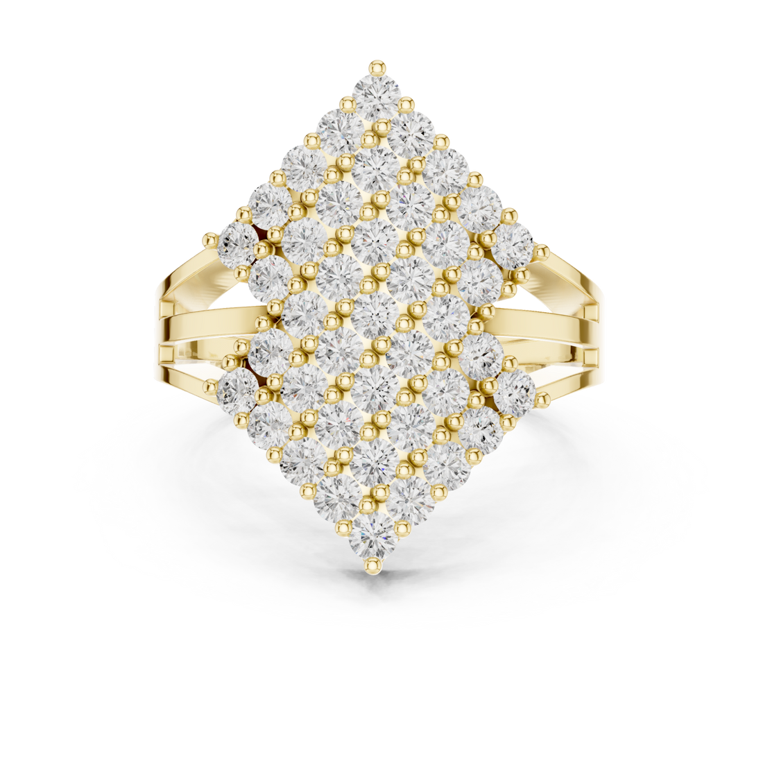 Gold Luminous Tiered Panache Ring Right View