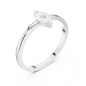  White Gold Starlit Flow Solitaire Harmony Band Right View