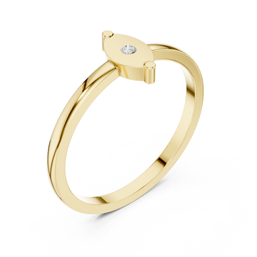 Gold Starlit Flow Solitaire Harmony Band Right View