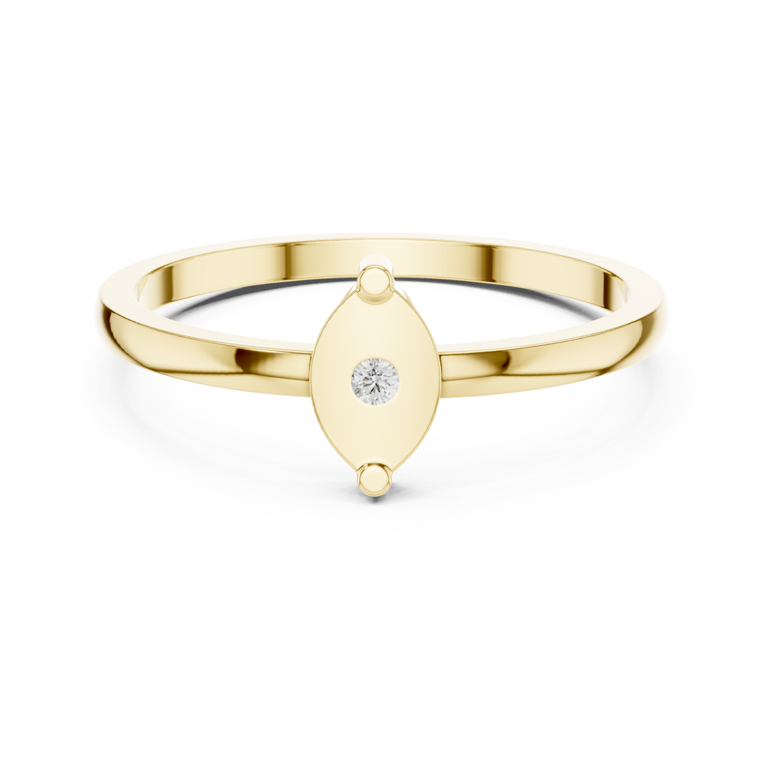 Gold Starlit Flow Solitaire Harmony Band Right View