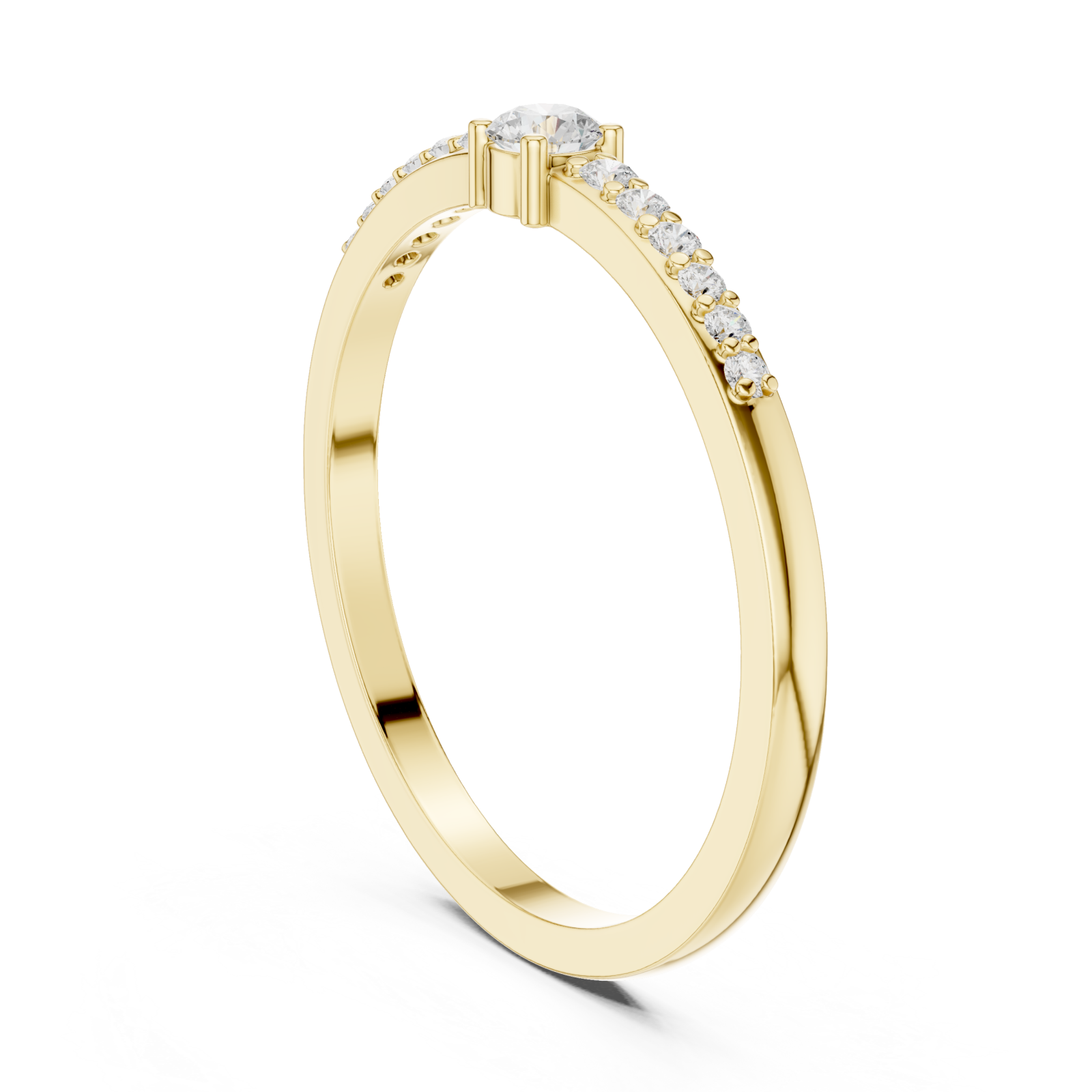  Gold Eternal Horizon Serenity Stacking Ring Left View